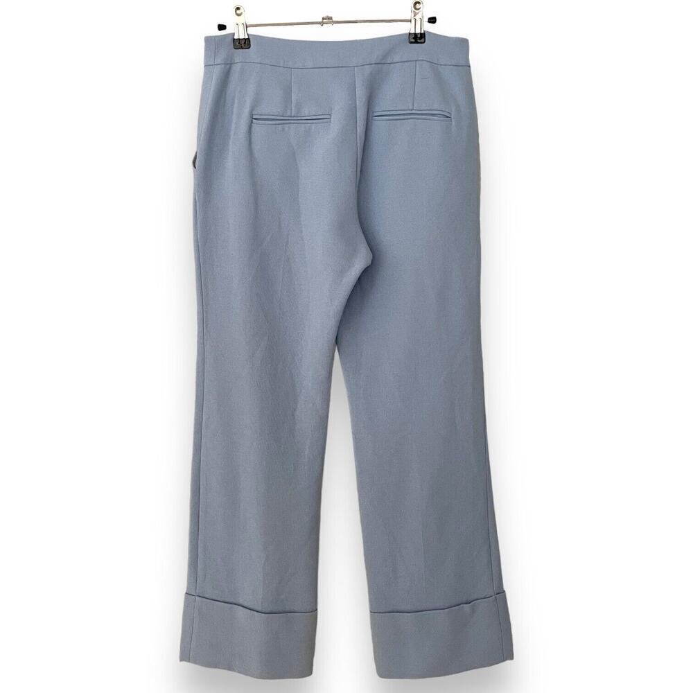Trina Turk Sky Blue Banshee High Rise Cuffed Straight Leg Dress Pants Size 4 - Picture 3 of 6